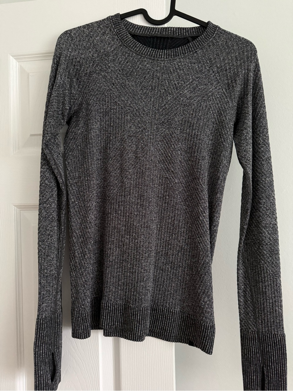 lululemon athletica Dark Gray Ribbed Crew Neck Sweater
